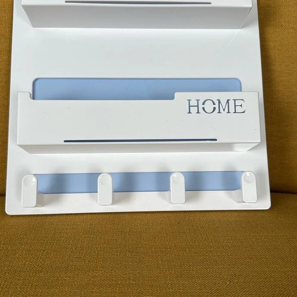 Wall Organizer with Hooks Bedside or Front Door